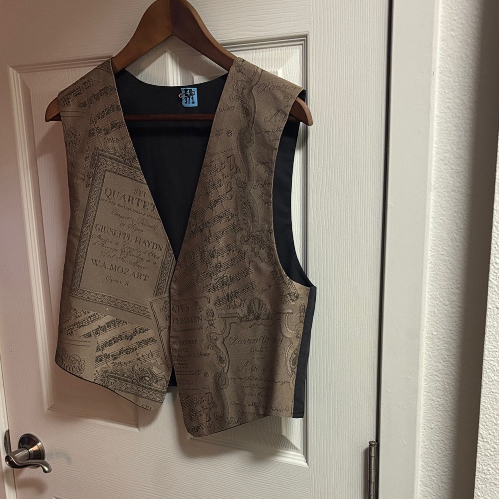 Brown Patterned Vest
